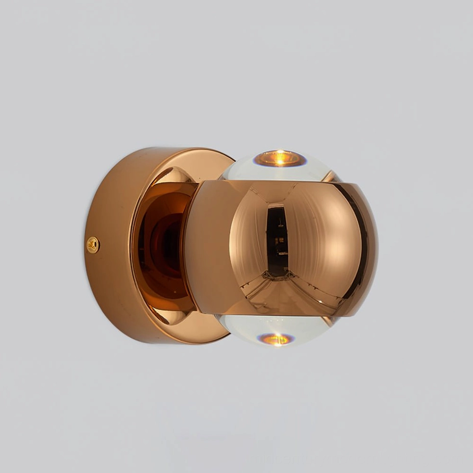 Io Verticale rose gold wall lamp warm accent lighting contemporary design