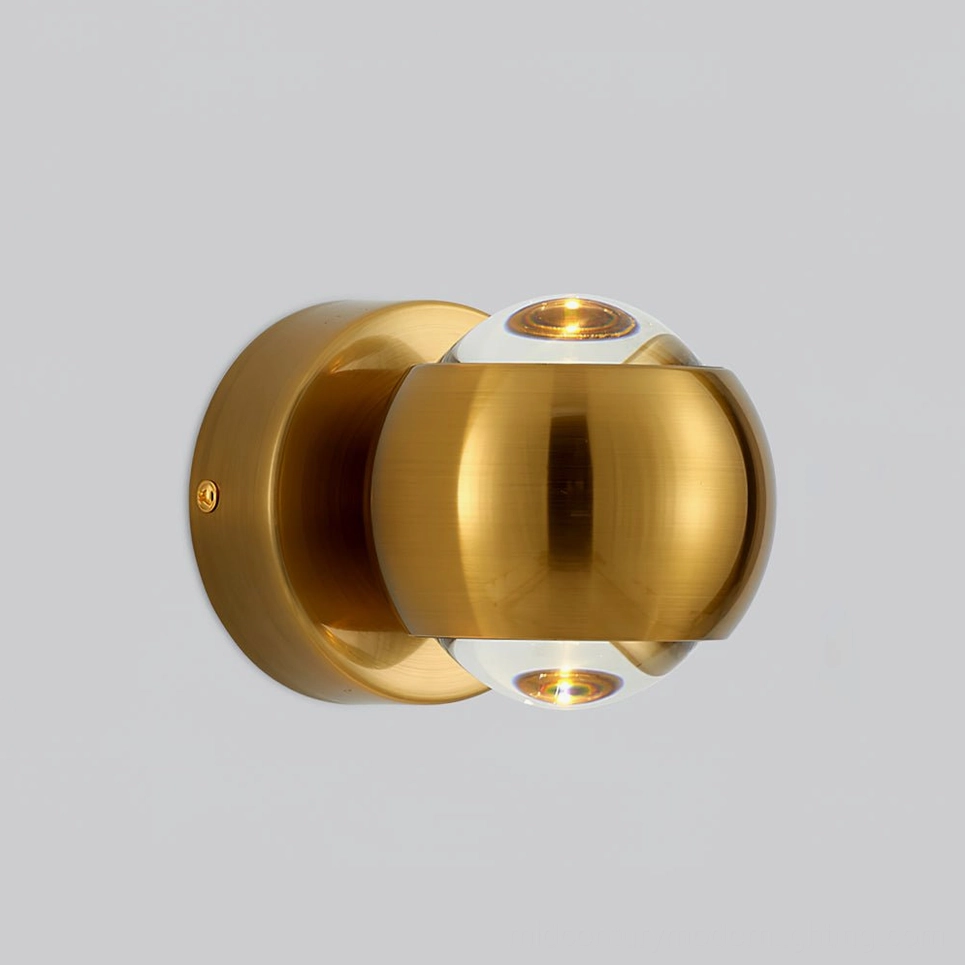 Io Verticale warm gold finish wall lamp luxury modern accent lighting