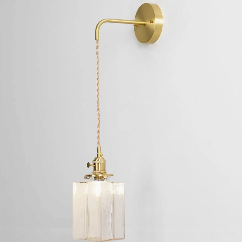 Jewel glass brass wall lamp Model B wall lamp with wire large size variant lifestyle