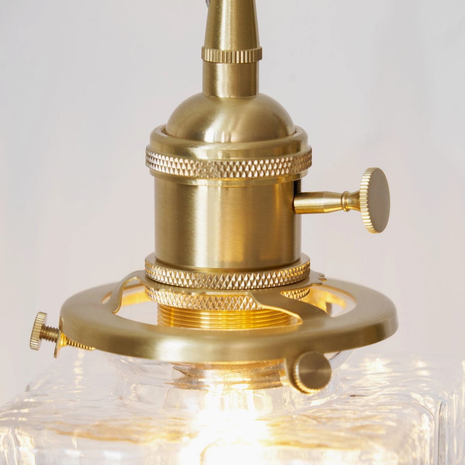 Jewel glass brass wall lamp with wire stem Model B sculptural dimension design