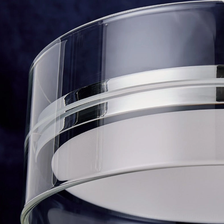 Contemporary minimalist table lamp, Kaede model with integrated LED, lifestyle presentation
