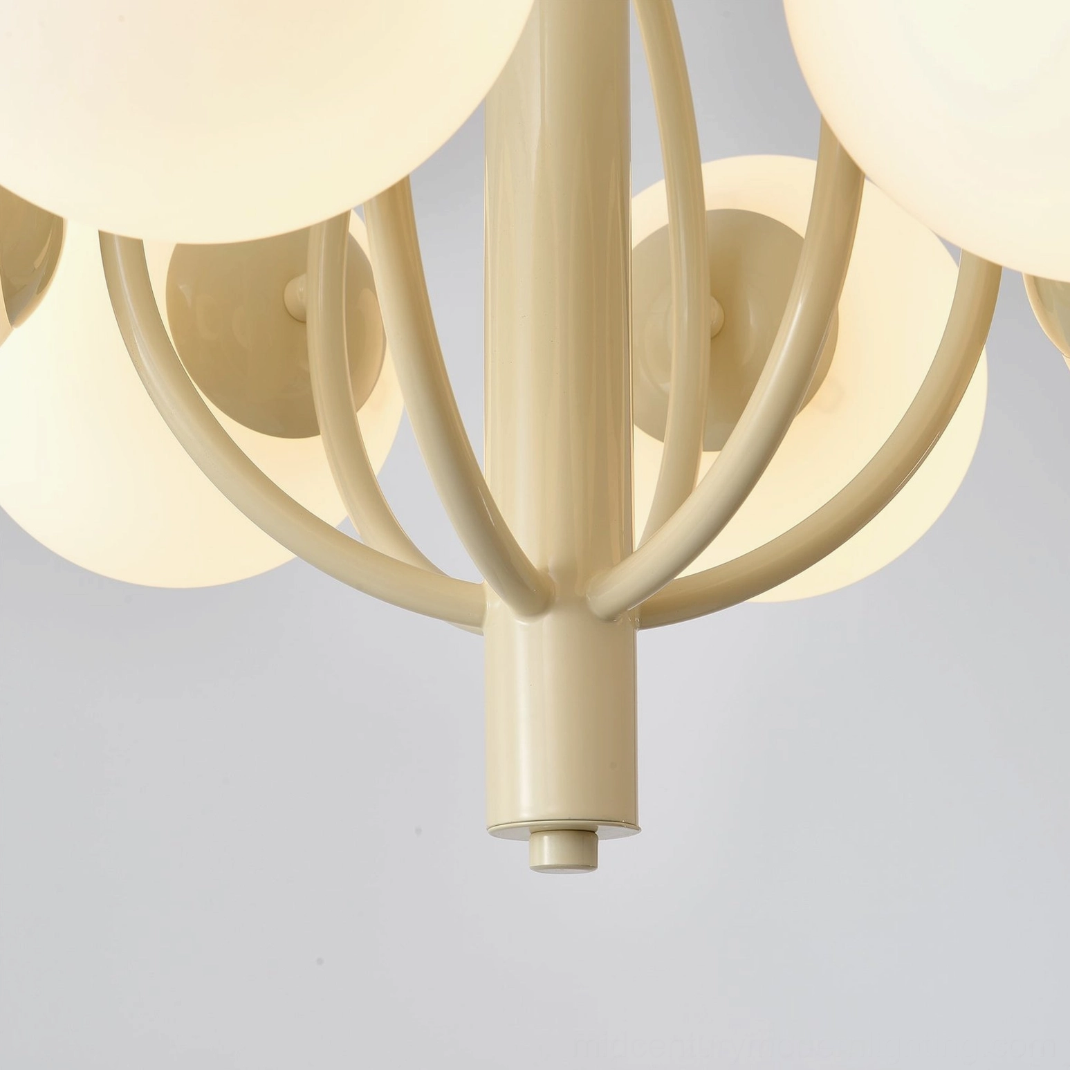 Kaiser chandelier center metal frame showing minimalist multi-armed structure and design