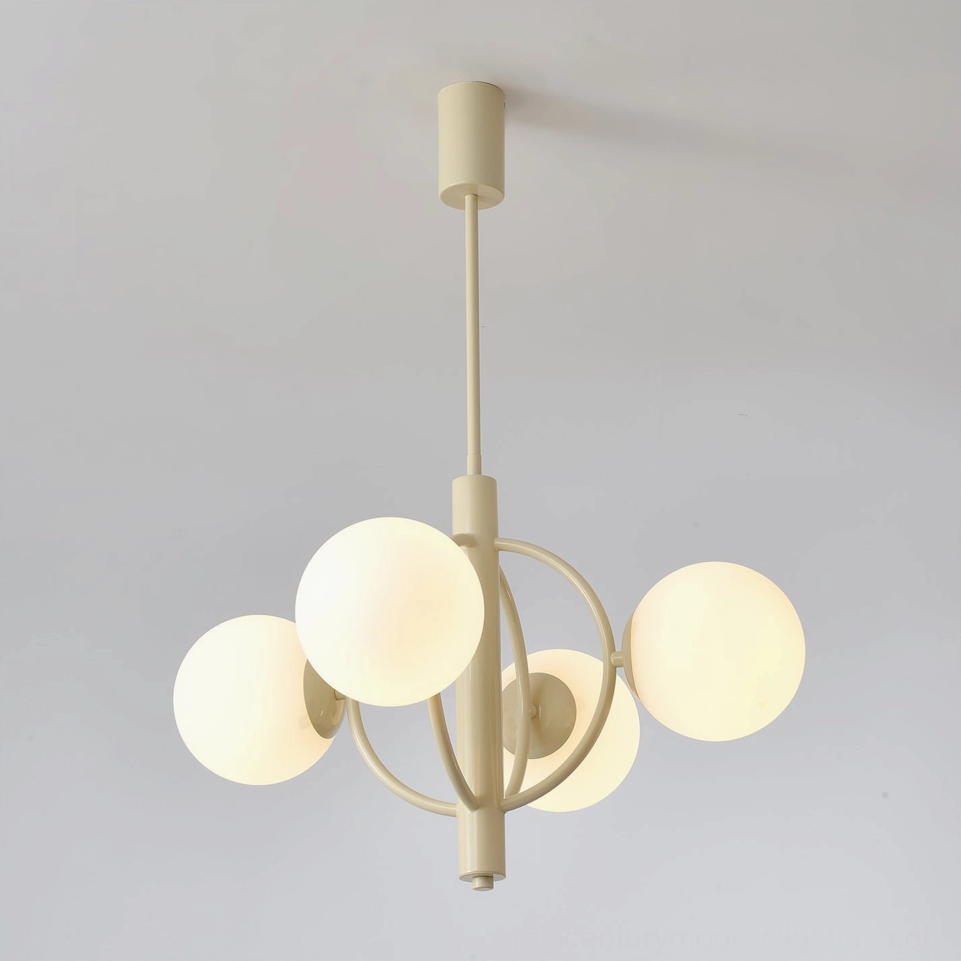 Kaiser chandelier fixture detail displaying minimalist Scandinavian design elements