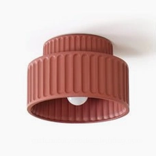 Kami flush mount resin ceiling lamp full product shot with soft studio lighting on neutral background