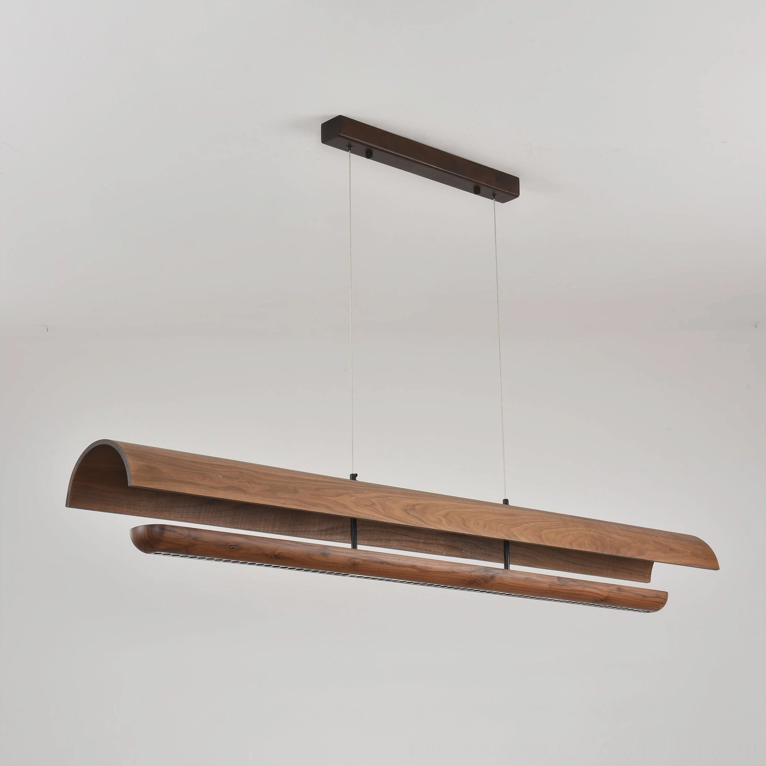 Kanoe linear pendant chandelier 70.9 inch grand size walnut color warm light specification