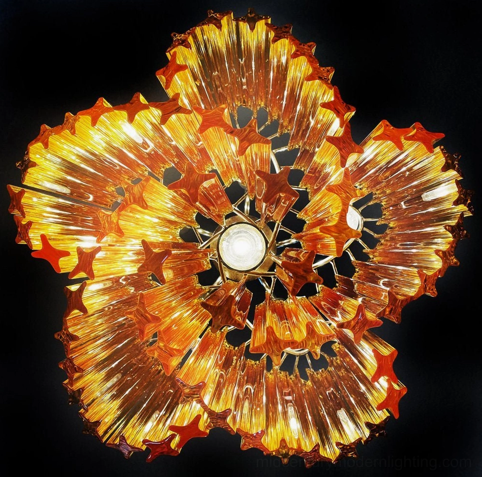 Kite geometric amber chandelier E14 bulb configuration pendant fixture