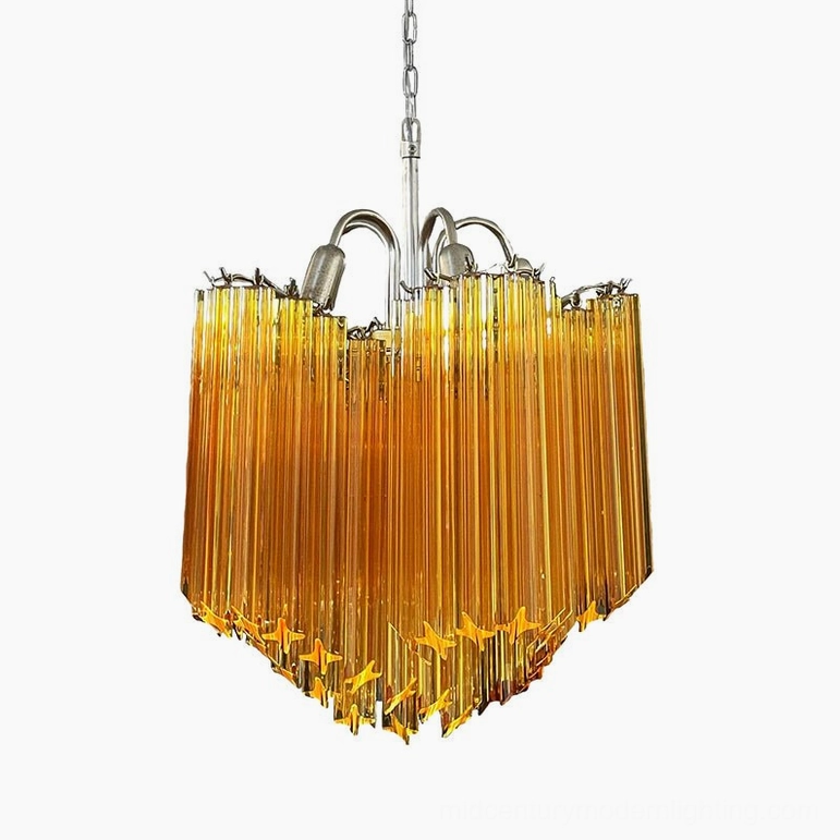Kite amber and chrome chandelier color option modern pendant light fixture