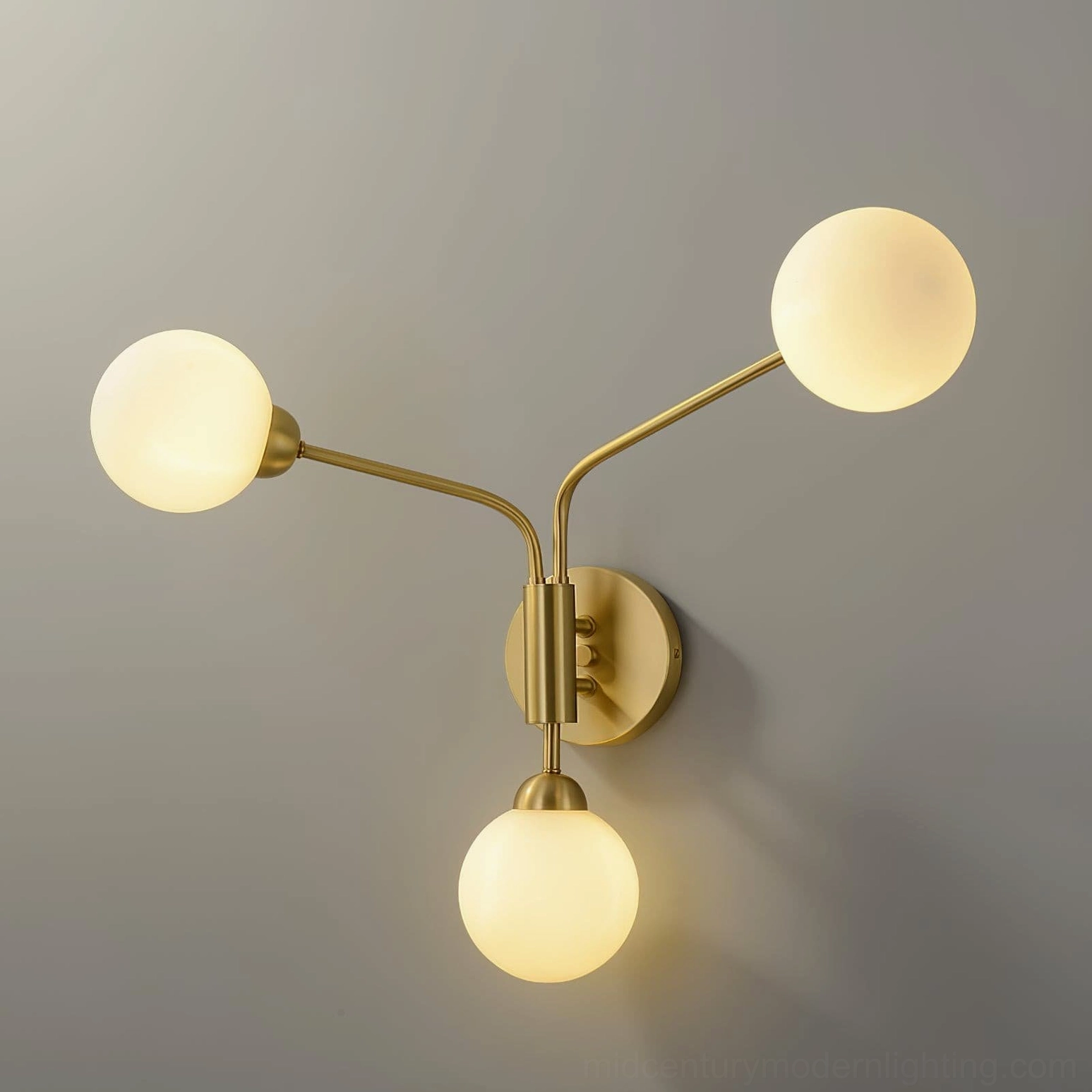Large Chelso wall sconce 27.5 inch diameter statement piece brass and glass