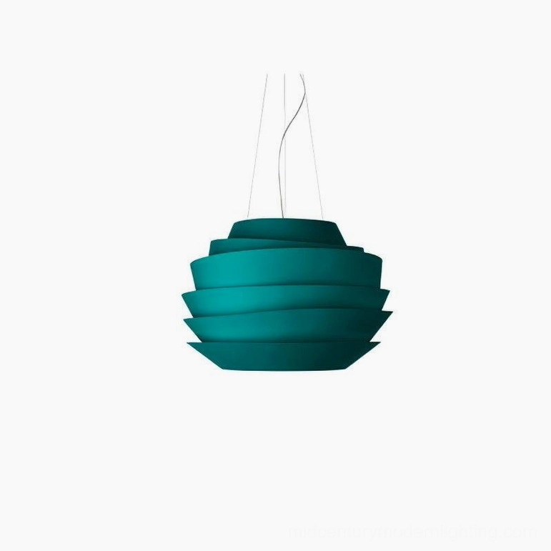 Sunburst pendant lamp blue finish option bedroom installation modern ceiling light