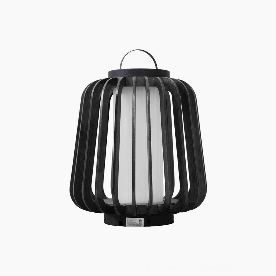 Legno outdoor table lamp black stainless steel Model B patio lighting