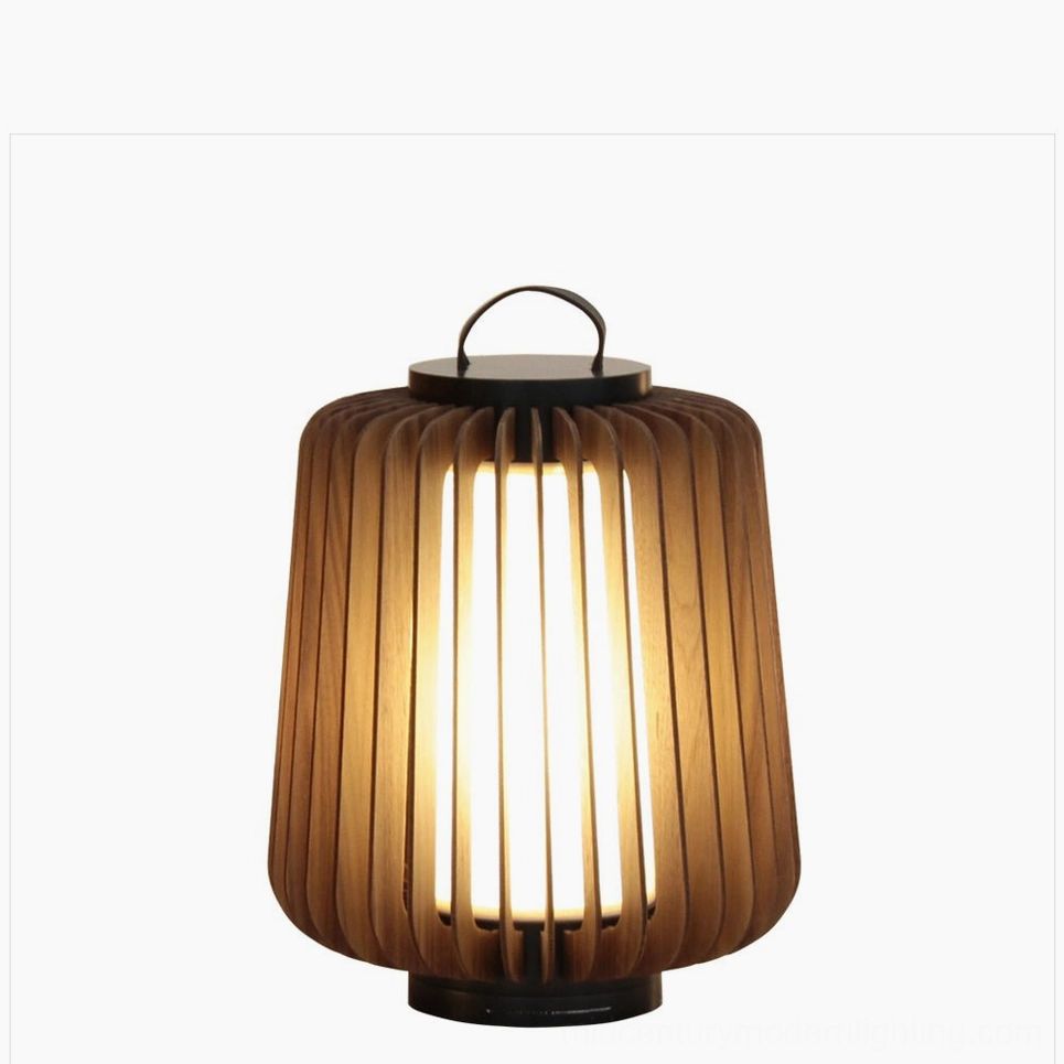 Legno outdoor lantern table lamp three-quarter view design showcase