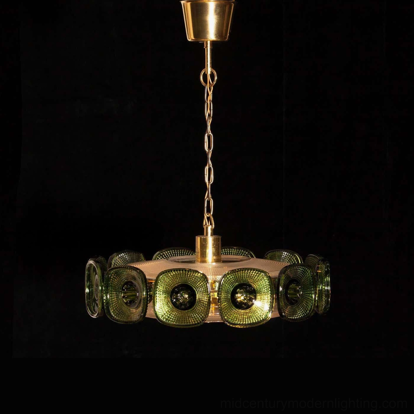 Lennox glass ring chandelier hospitality lounge upscale interior design lighting