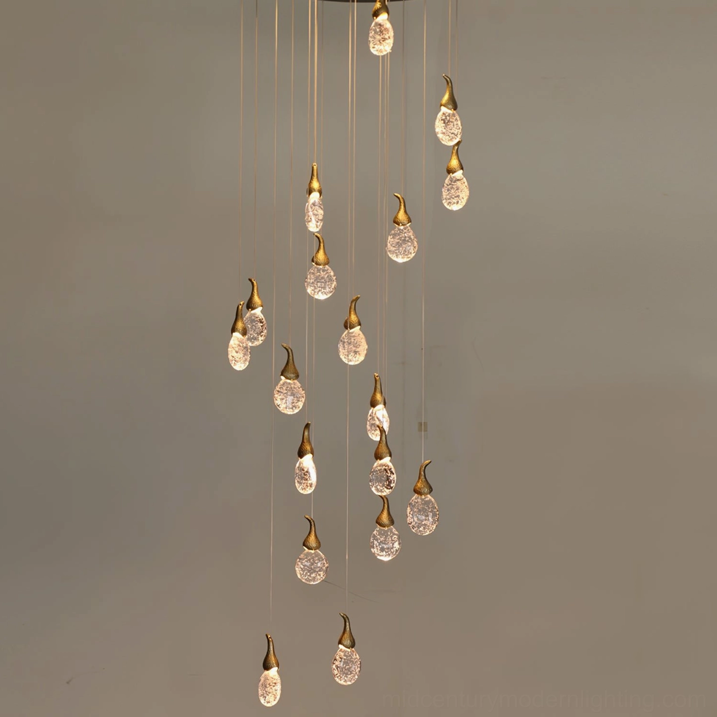 Leo Bubble Chandelier 12-head configuration - mid-size modern pendant lighting for dining areas