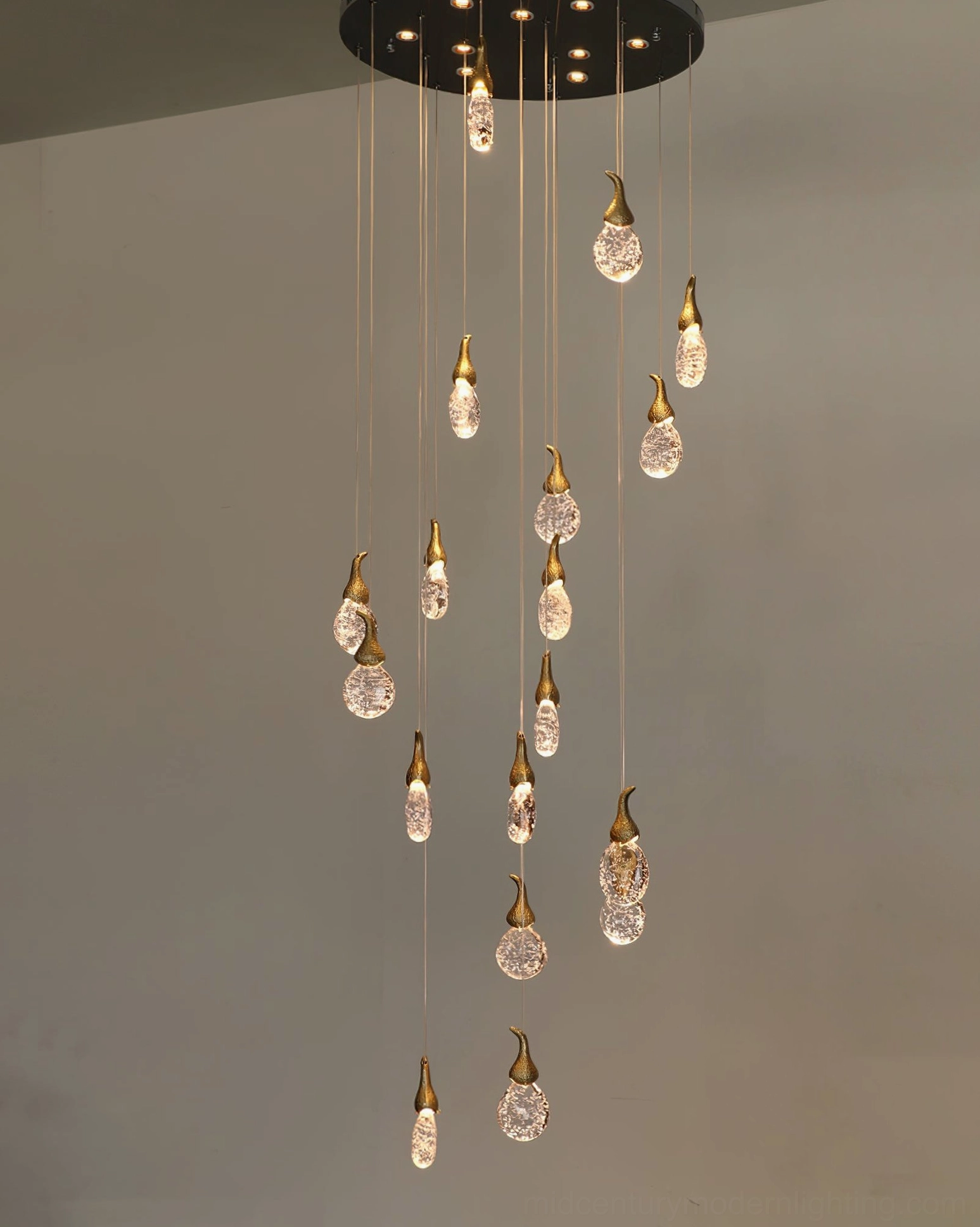 Leo Bubble Chandelier 28-head design - statement pendant lighting for double-height architecture