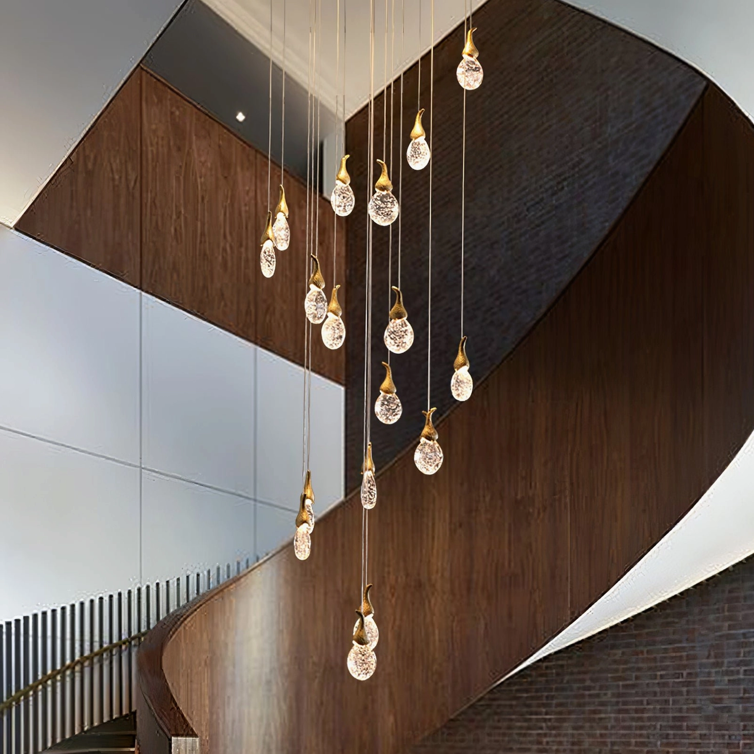 Leo Bubble Chandelier installation guide - ceiling mounting and suspension wire adjustment