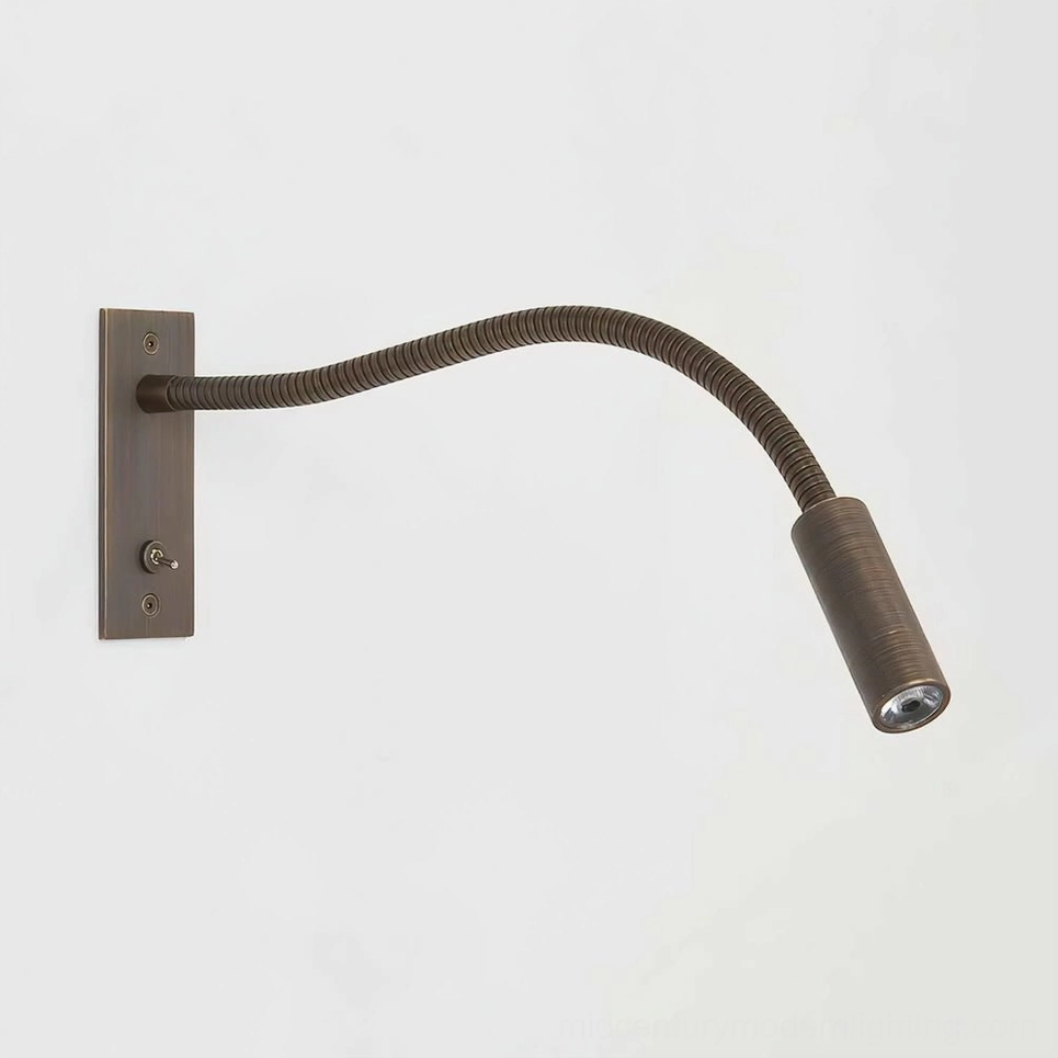 Leo LED wall sconce brushed bronze finish, complete product variant presentation