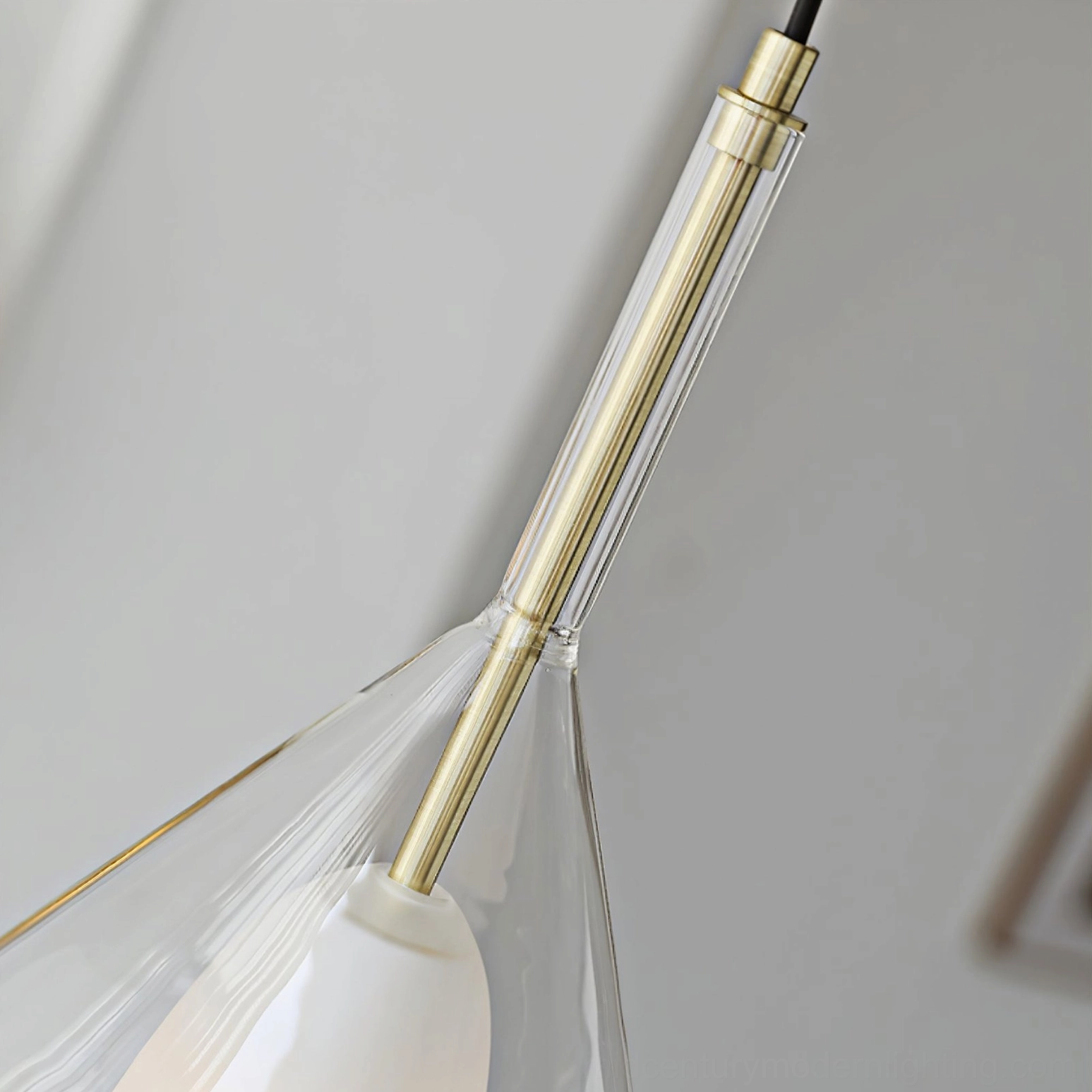 Lila teardrop pendant featuring dual-glass technology and premium material construction