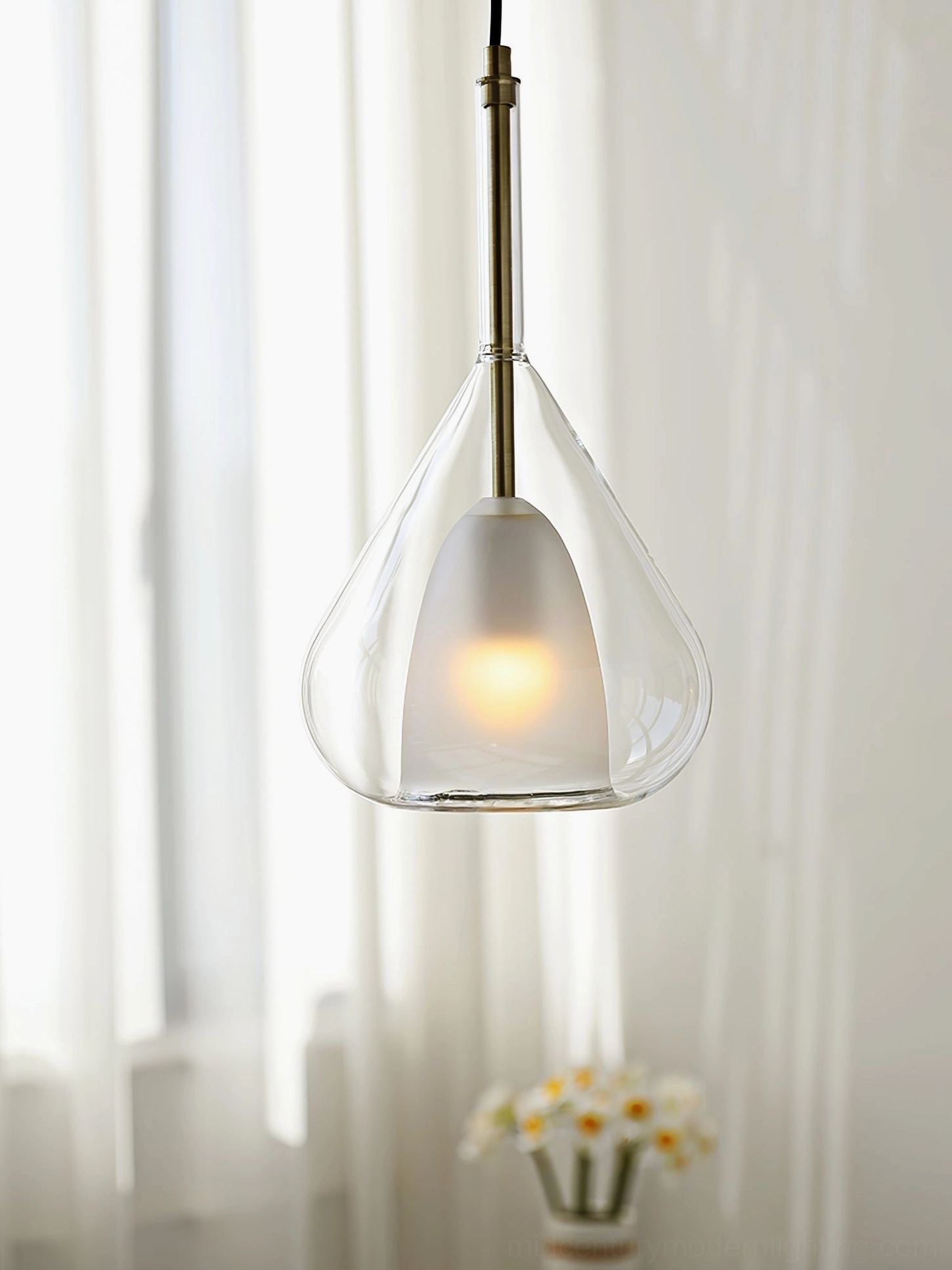 Lila pendant fixture showing scale reference with interior design context and spatial relationship