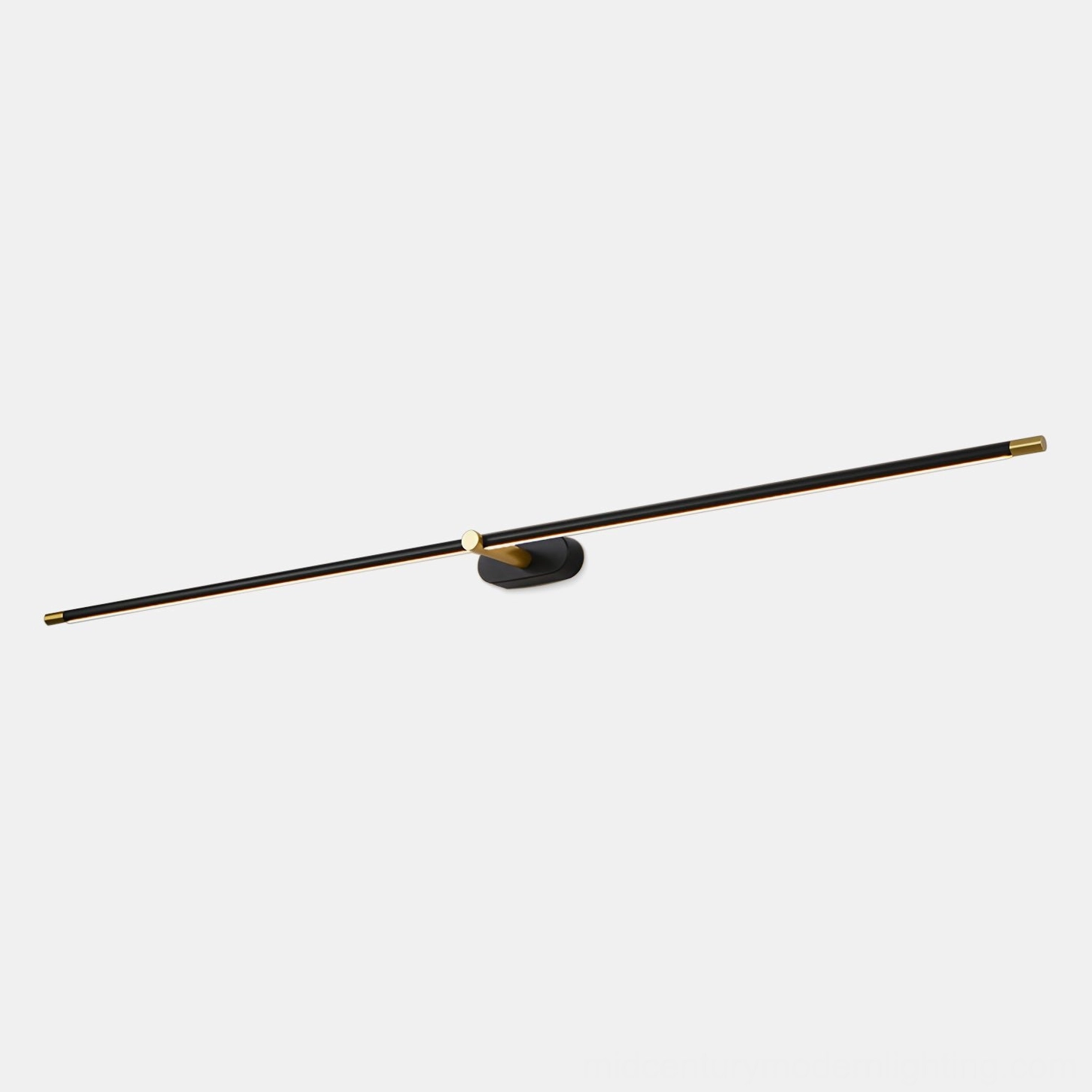Minimalist linear wall lamp detail showing precision dimming control and acrylic diffuser quality