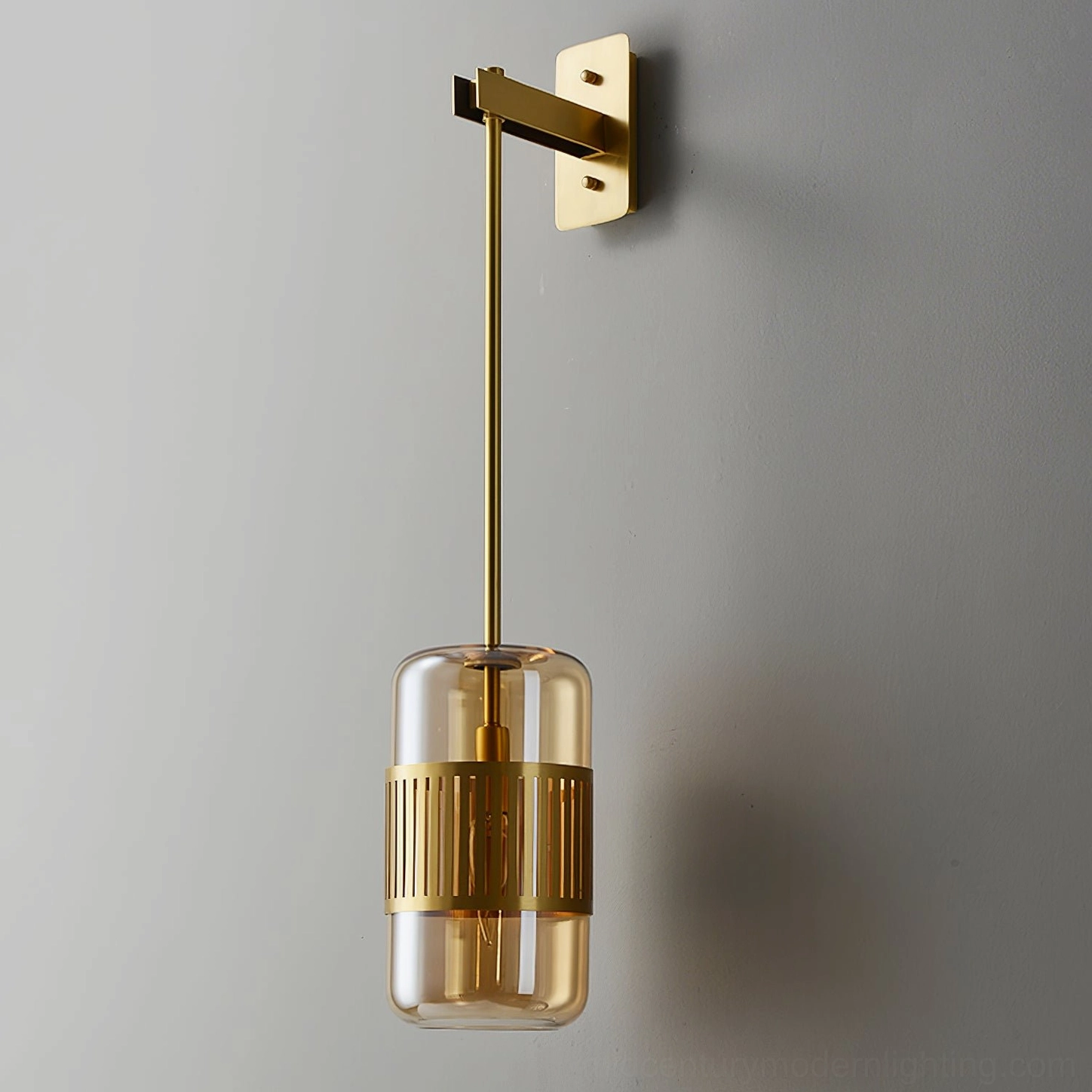 Lizak wall lamp in contemporary bedroom, side-mounted configuration for reading light and accent illumination