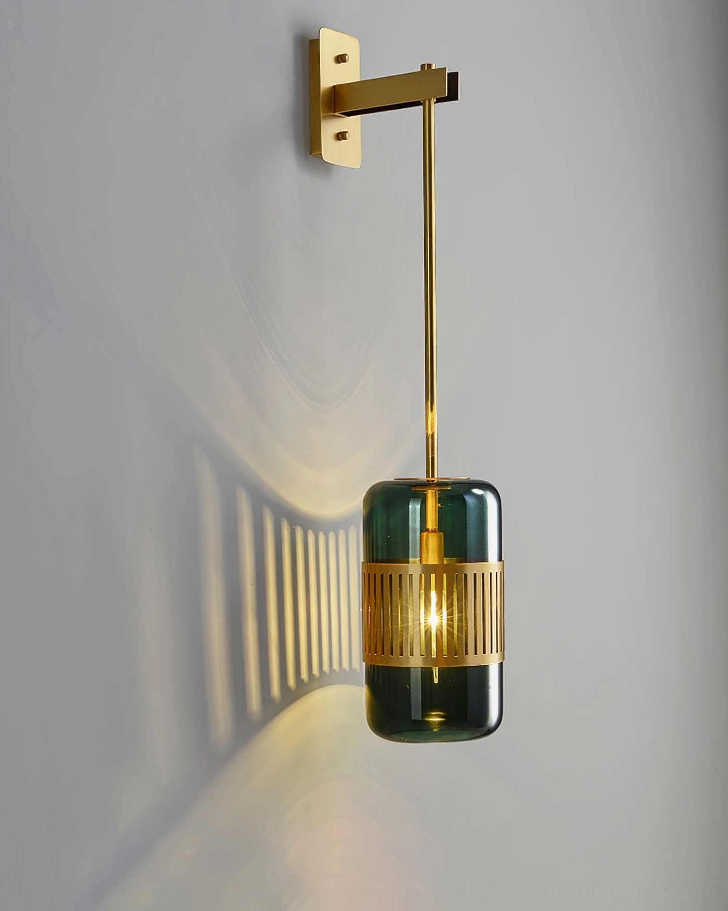 Lizak wall lamp bar or lounge installation, providing ambient accent lighting with modern sculptural aesthetic