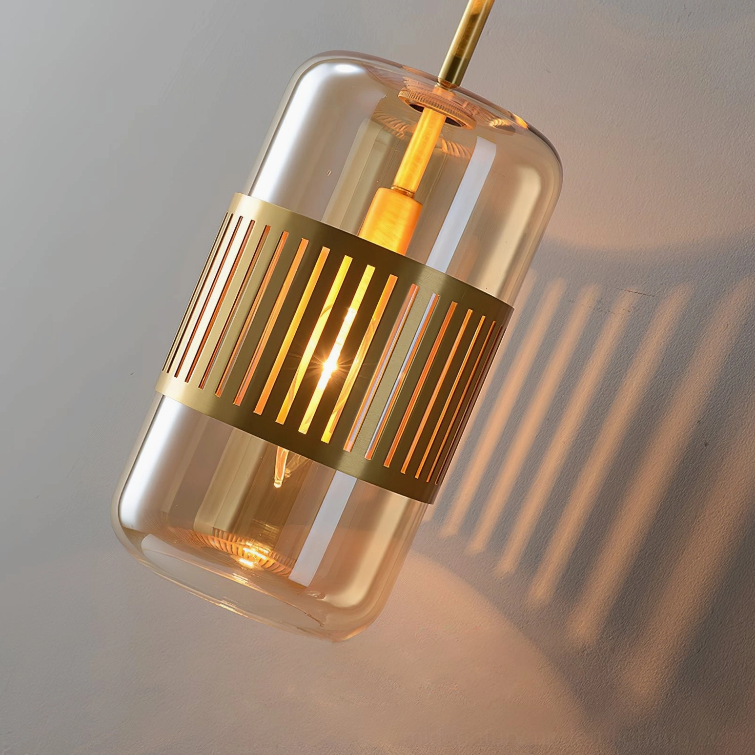 Lizak style brass wall sconce with sculptural shadow play, modern accent lighting for gallery and art display walls
