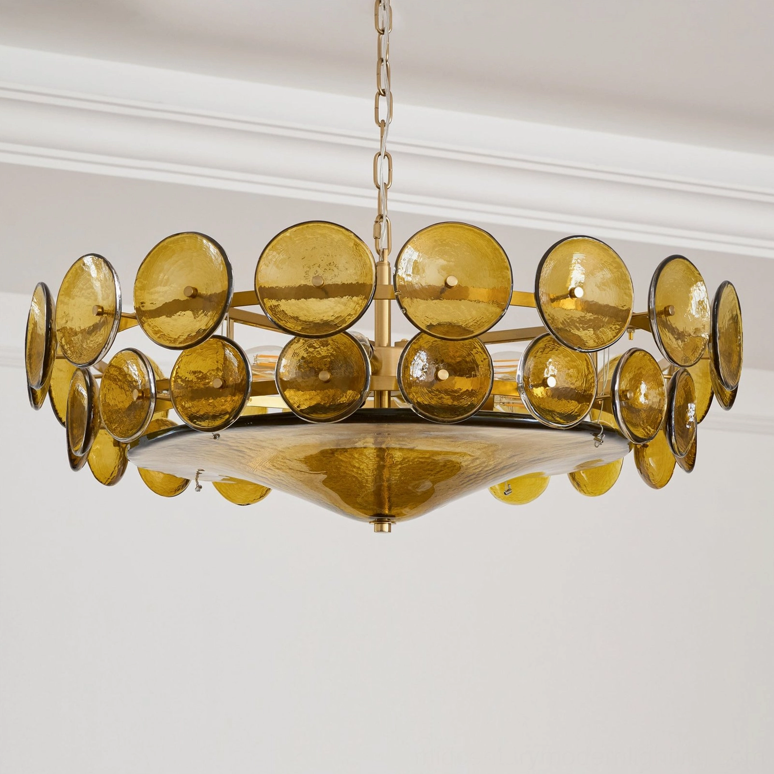 Lorenzo chandelier 60cm scale comparison showing compact proportions for standard ceilings