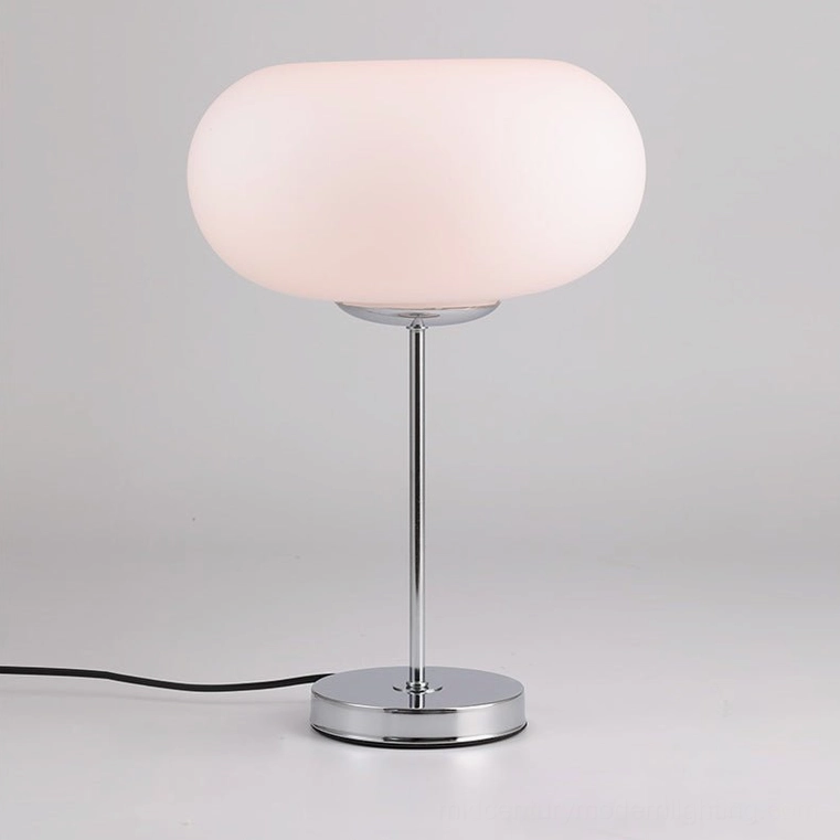 Lumi contemporary table lamp with diffused warm illumination, reading nook styling