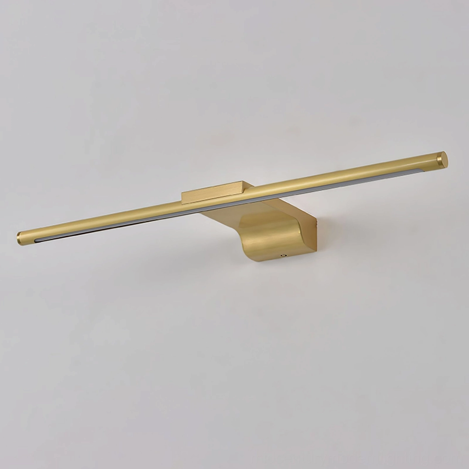 Luxury vanity lamp with brass material and integrated LED light source