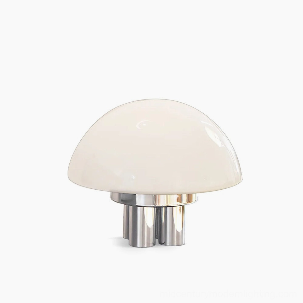 Premium mushroom table lamp with opal glass shade mid-century modern design heritage