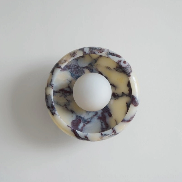 Mid-century modern marble wall lamp artistic material home office