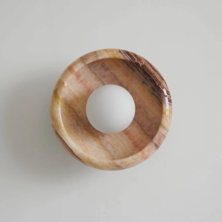 Marble wall lamp artistic lighting solution natural material design
