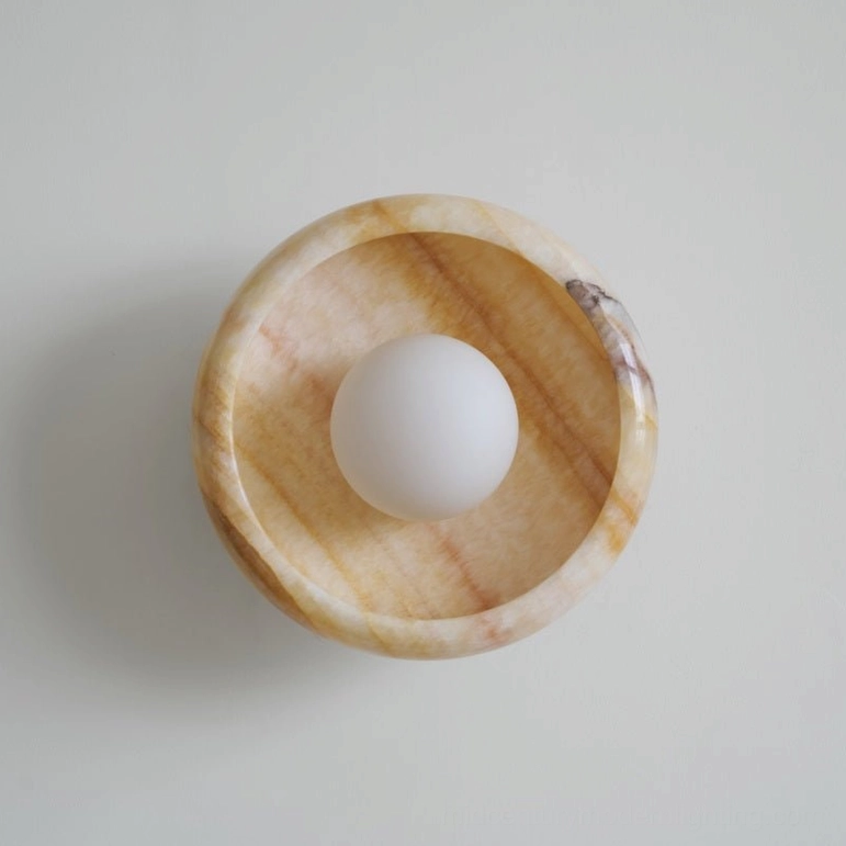 Marble wall lamp contemporary lighting design natural elegance