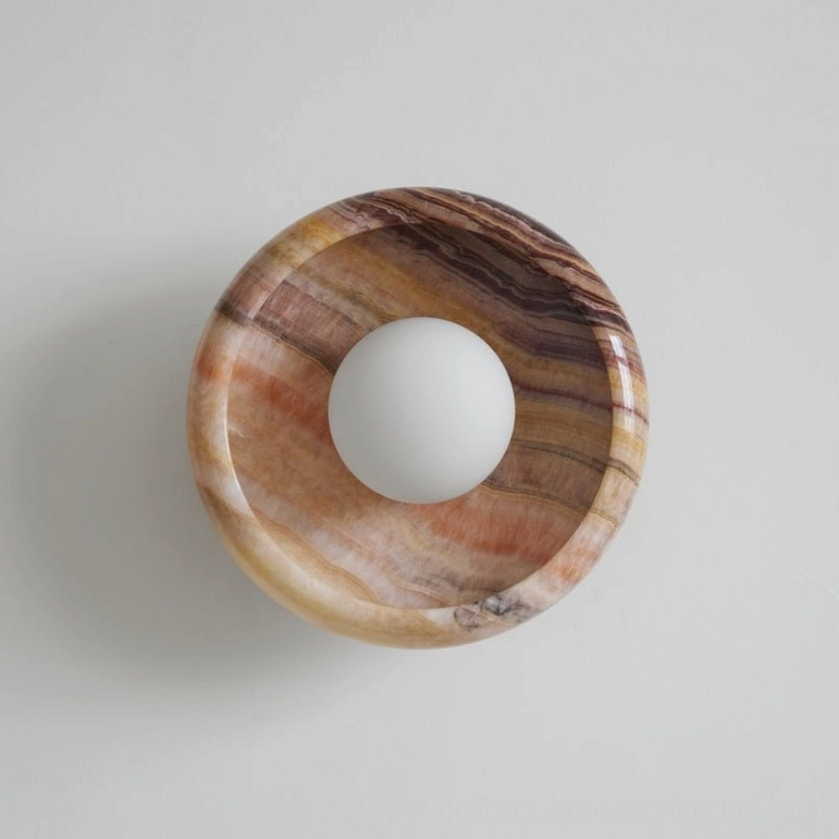 Marble wall lamp natural stone lighting solution contemporary elegance