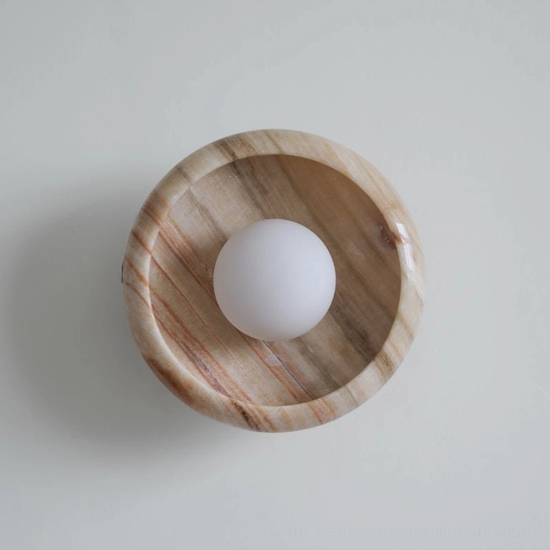 Marble wall lamp natural stone home interior contemporary design