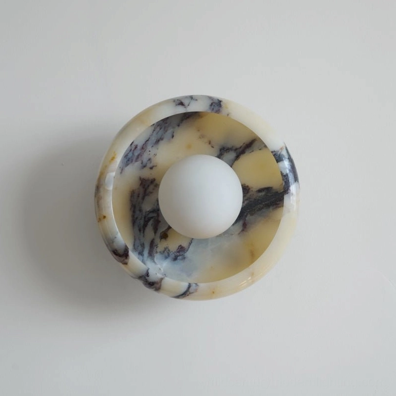 Marble wall lamp sculptural lighting for modern home office creative space
