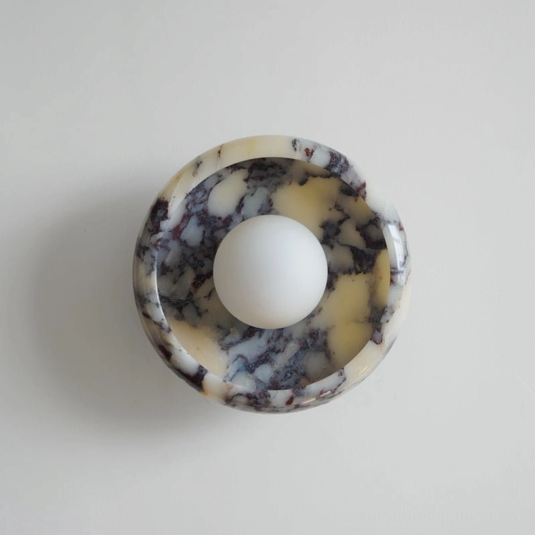Marble wall lamp contemporary design accent lighting interior space