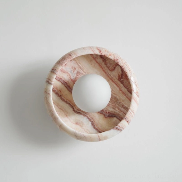 Marble wall lamp living room statement piece combining art and function