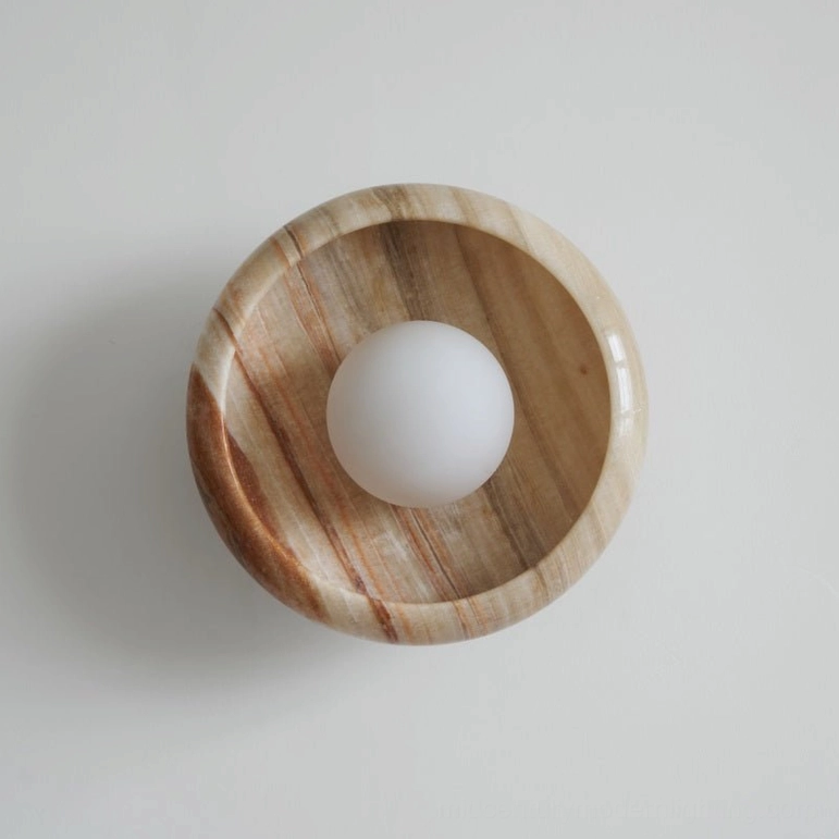 Marble wall lamp contemporary home design natural stone luxury aesthetic