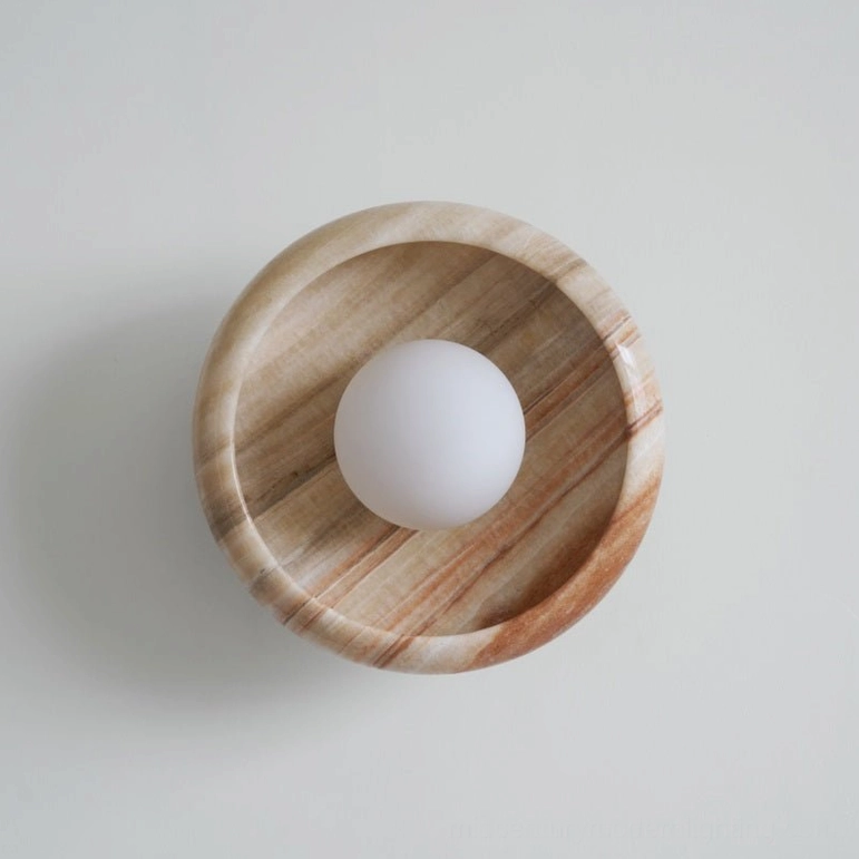 Modern marble wall lamp minimalist aesthetic artistic fixture