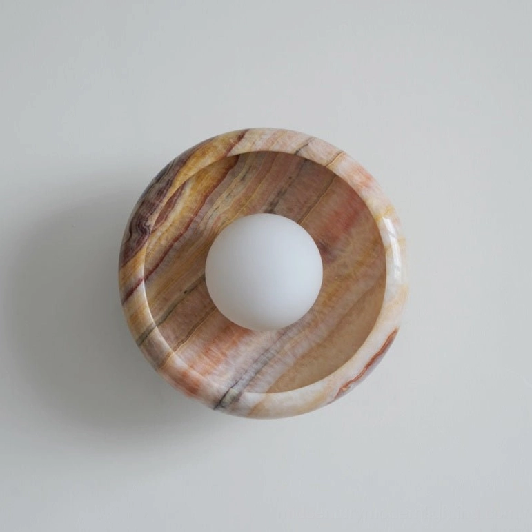 Marble wall lamp natural stone artistic modern home lighting