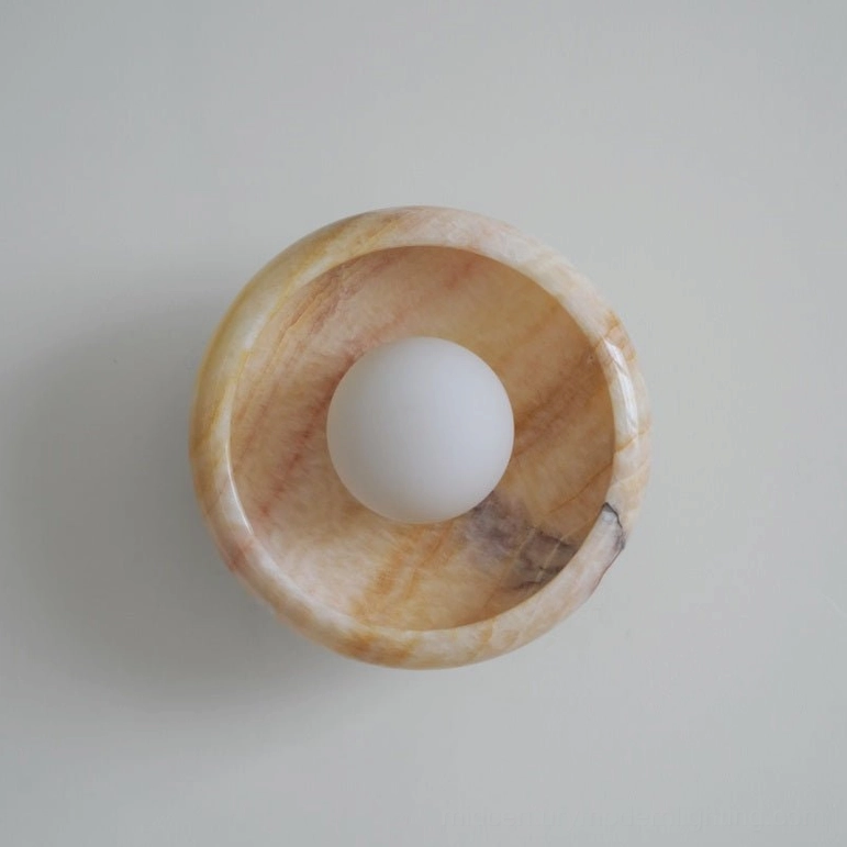 Marble wall lamp modern minimalist artistic home fixture