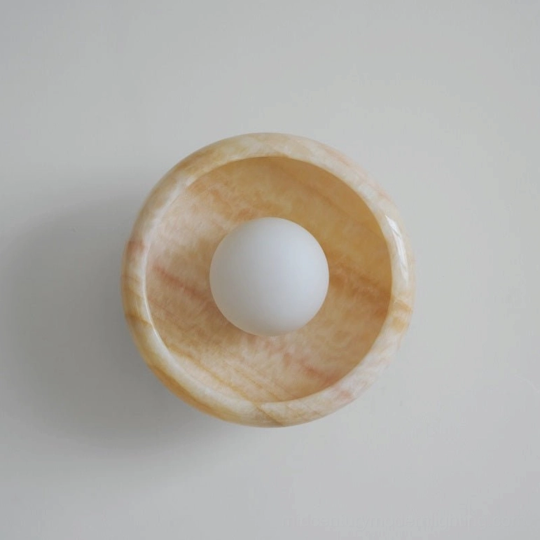 Contemporary marble wall lamp natural stone design lighting
