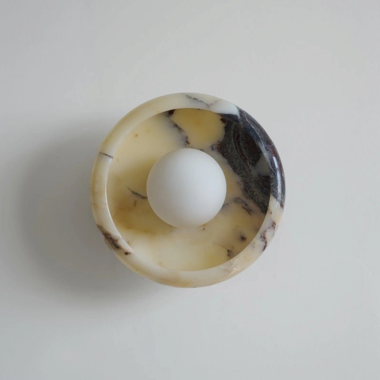 Marble wall lamp Scandinavian minimalist design natural stone beauty