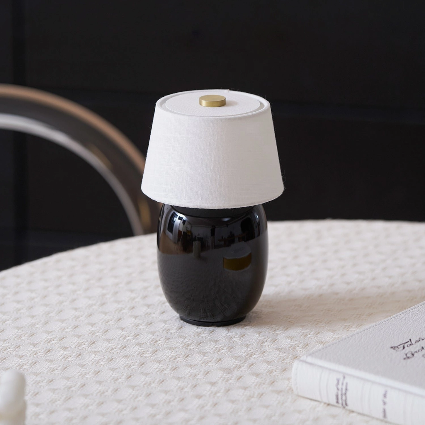 Marie table lamp elegant evening ambiance setting with warm glow effect