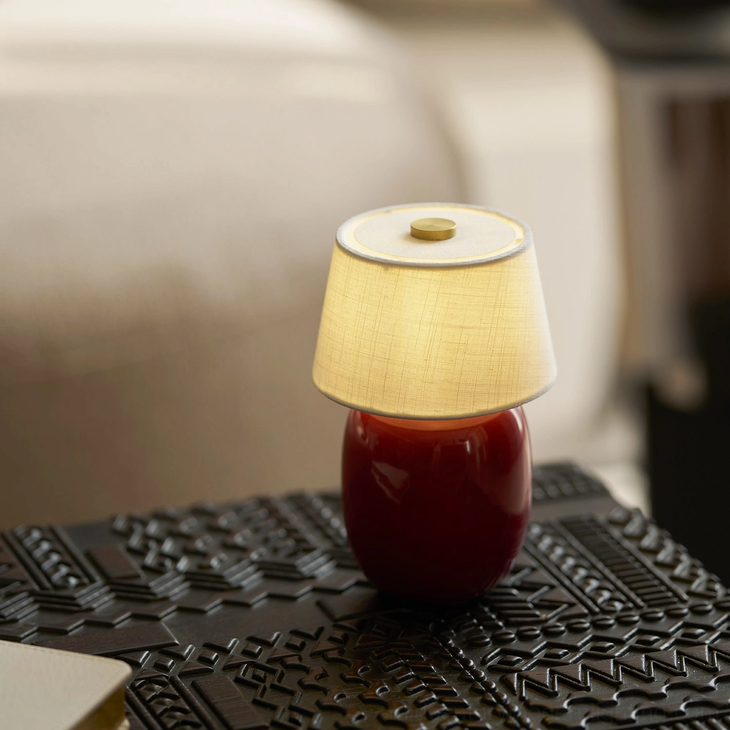 Marie table lamp energy efficient warm white LED light quality demonstration