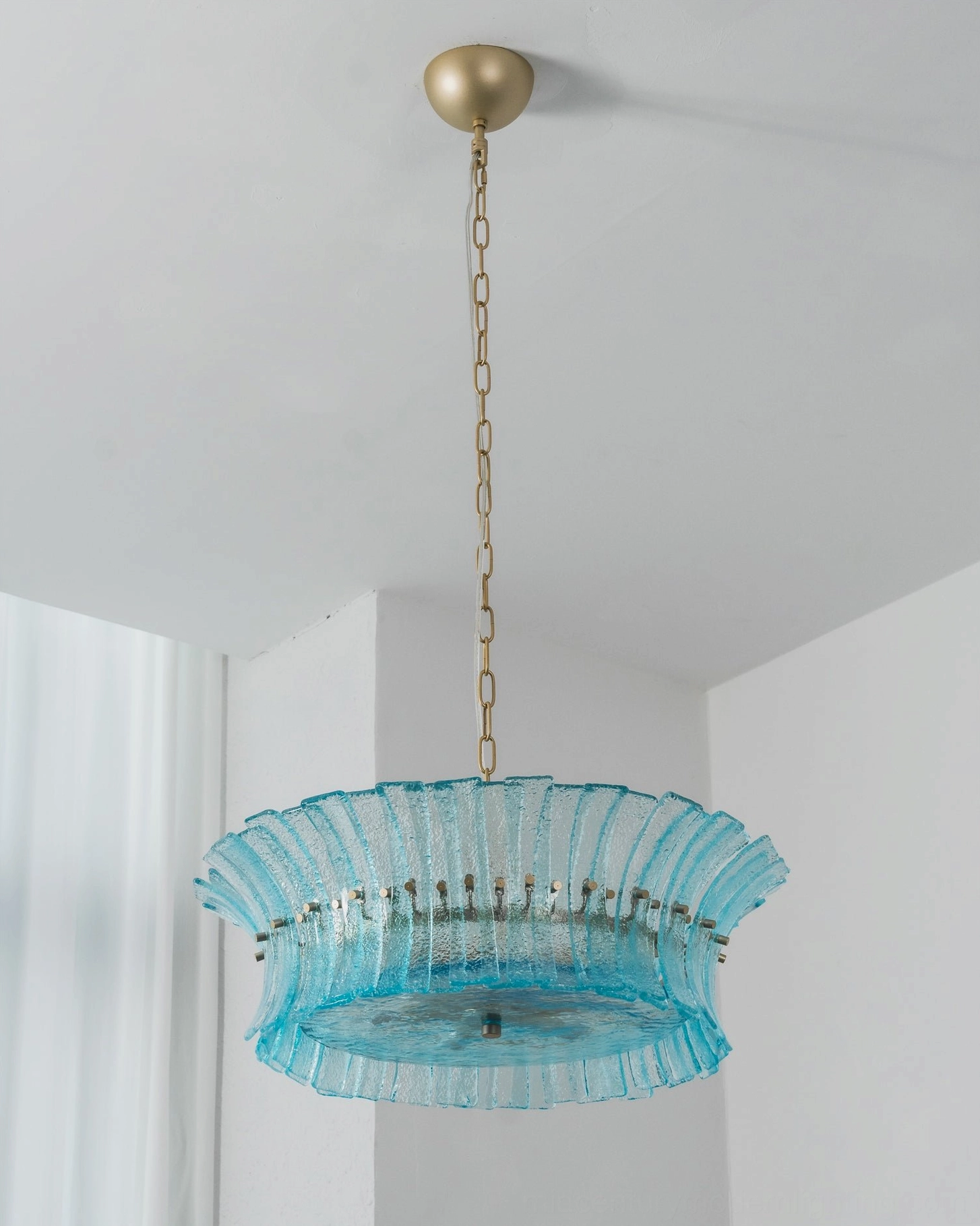 Marin Smoky Gray Glass Chandelier - neutral modern pendant with ethereal finish