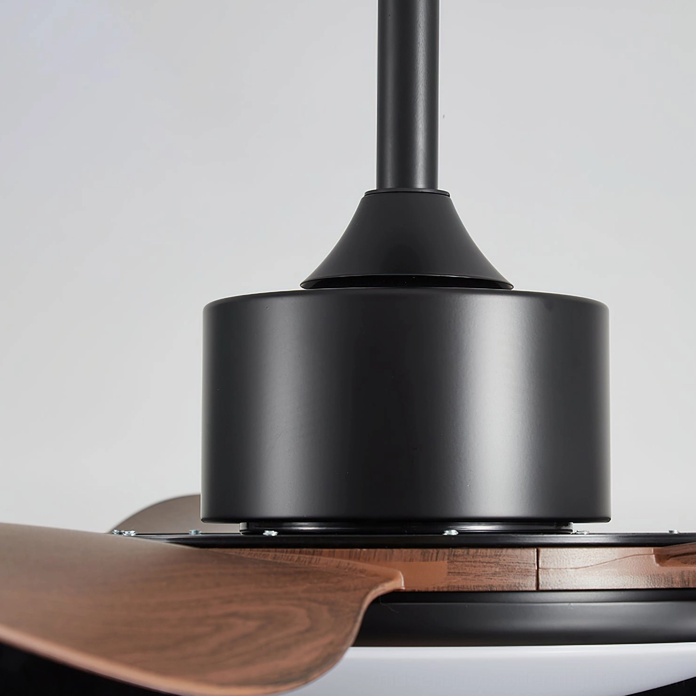 Mid-century modern ceiling fan with integrated LED - stylish accent piece for transitional interior design