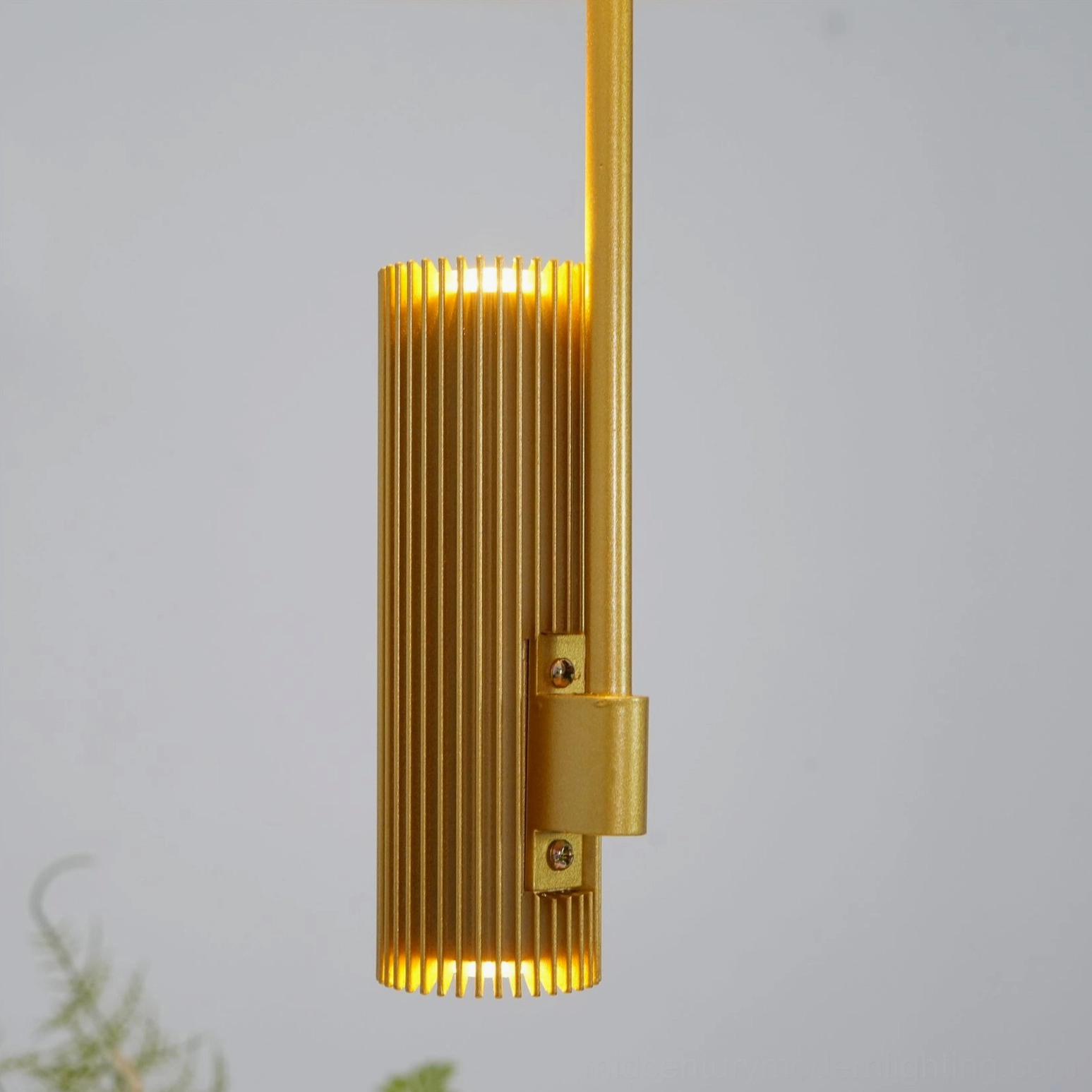 Mid-century modern inspired pendant chandelier in stylish residential interior design setting