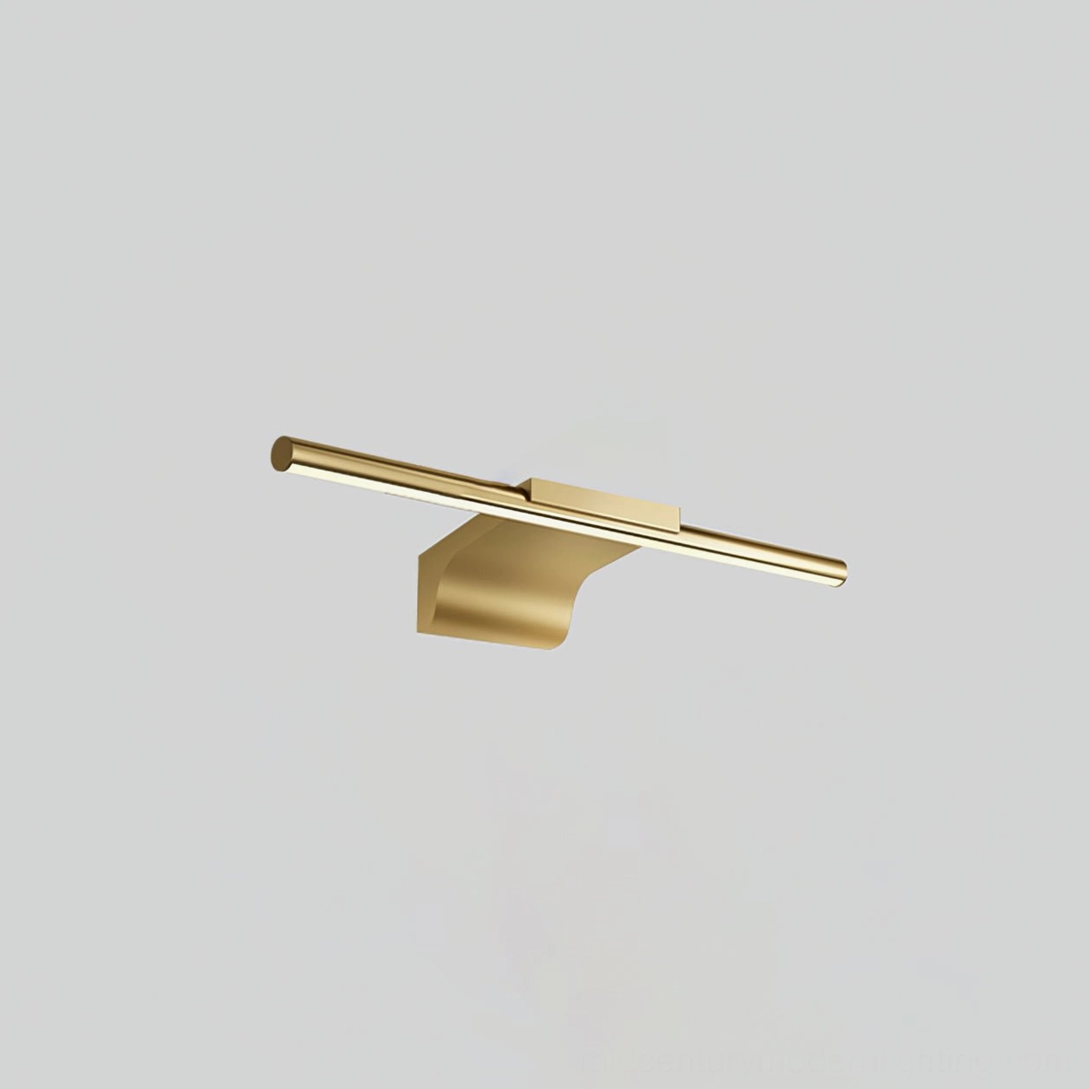 Minimalist wall mounted lamp with polished brass and energy efficient LED